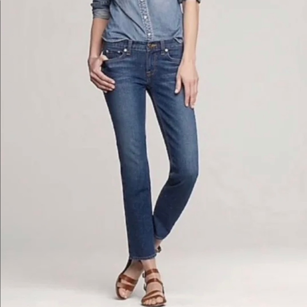 J. Crew matchstick dark wash jeans